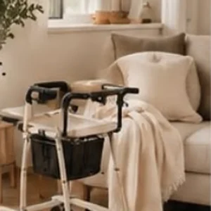 3-wheel rollator walker with tray
